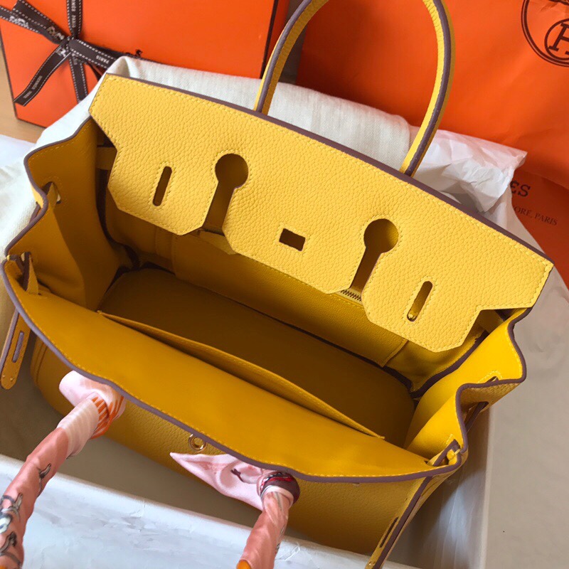 Hermes Birkin 35CM Togo Leather Handbag Yellow